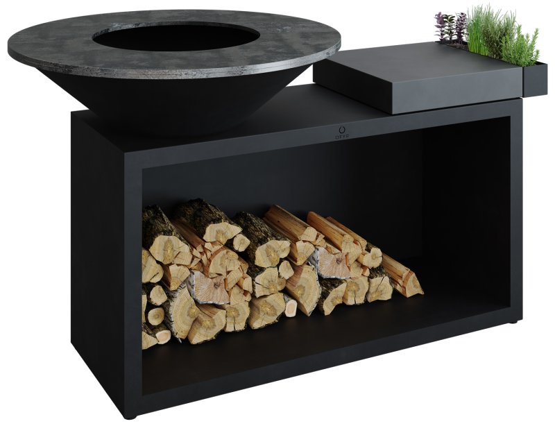 OFYR Grill Feuerplatte Island Black 100 Keramik Dunkelgrau