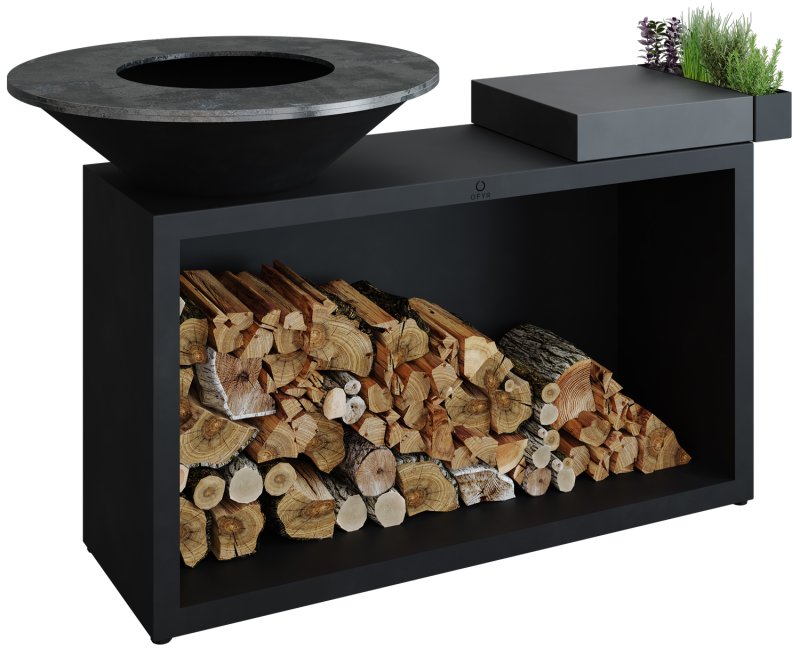 OFYR Grill Feuerplatte Island Black 85 Keramik Dunkelgrau