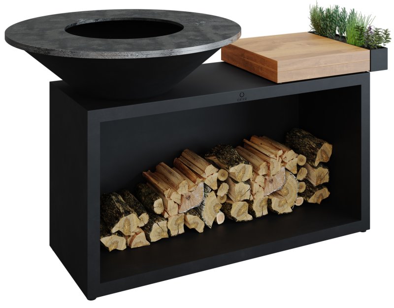 OFYR Grill Feuerplatte Island Black 100 Teakholz