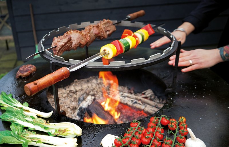 OFYR Horizontales Spießring Set für 100 cm Feuerplatten