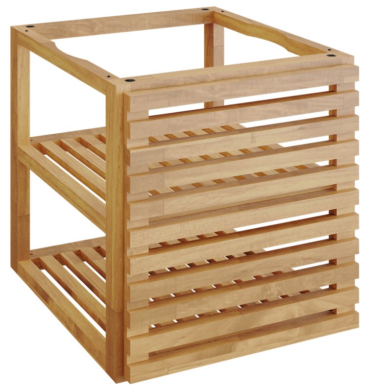 OFYR Storage Insert PRO Small mit Tür - Teakholz Schrankeinsatz