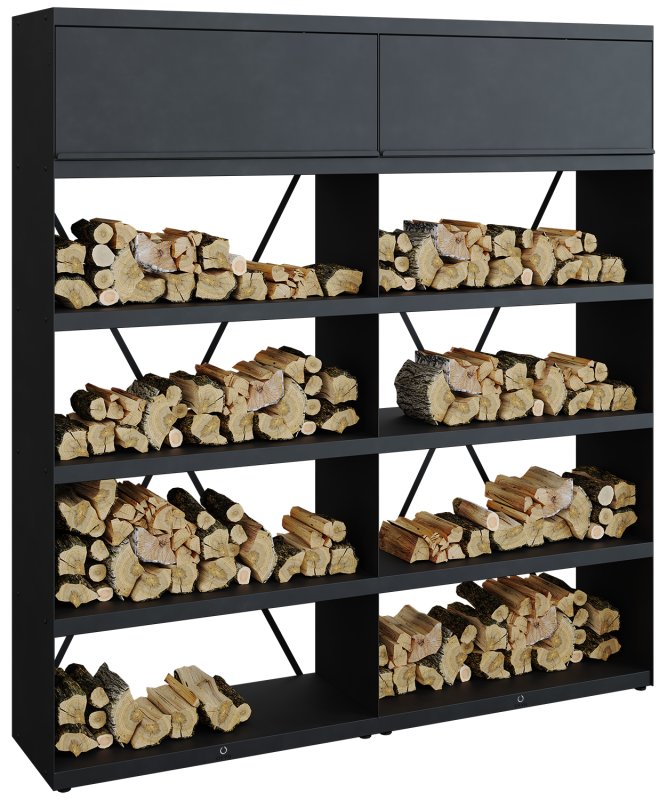 OFYR Wood Storage Black 200 - XXL Holzlagerregal