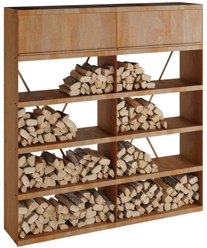 OFYR Wood Storage Corten 200 - XXL Holzlagerregal