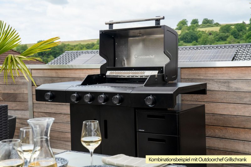 Outdoorchef Gasgrill - Grillstation HEAT C-435 RB mit Blazing Zone und Heckbrenner - inkl. Easy Check Thermometer und Abdeckhaube