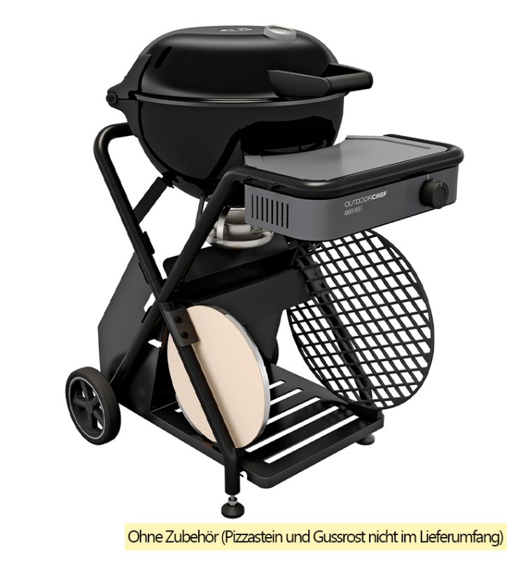Outdoorchef Gas Kugelgrill Ambri 480 G Evo - inkl. Abdeckhaube und Unterbau-Kit