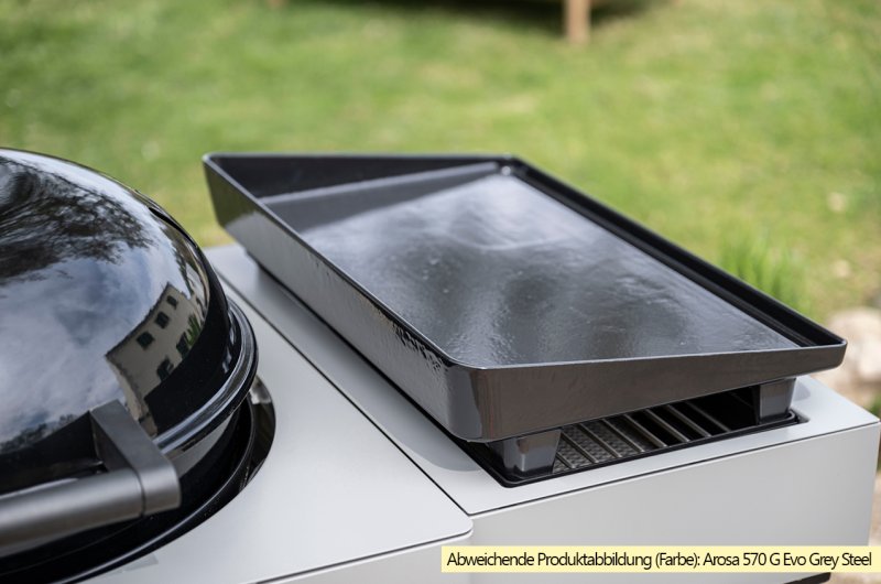 Outdoorchef Gas Kugelgrill Arosa 570 G Evo Black Style - inkl. Blazing-/Cooking Zone Kit Plus und Plancha