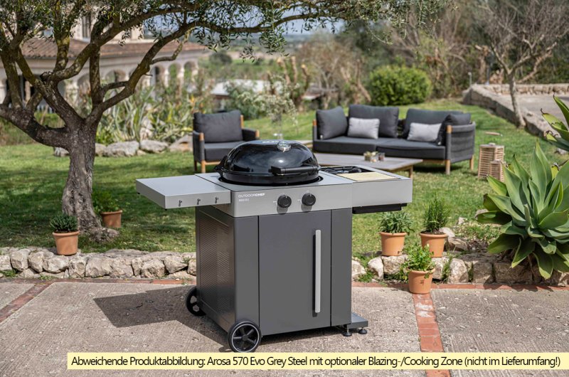 Outdoorchef Gas Kugelgrill Arosa 570 G Evo Grey Steel  - Retouren Grill