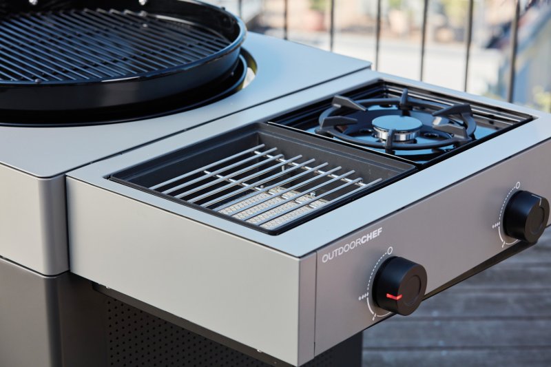 Outdoorchef Gas Kugelgrill Arosa 570 G Grey Steel EVO mit Blazing-/Cooking Zone