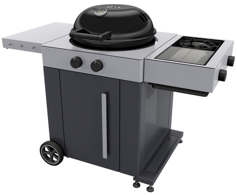 Outdoorchef Gas Kugelgrill Arosa 570 G Grey Steel EVO mit Blazing-/Cooking Zone