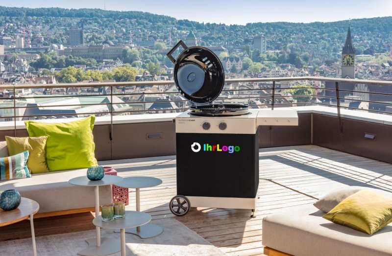 Outdoorchef Gas Kugelgrill Arosa 570 G Tex mit Firmenlogo /  individuellem Logo - 50 Stück