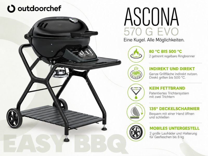 Outdoorchef Gas Kugelgrill Ascona 570 G EVO