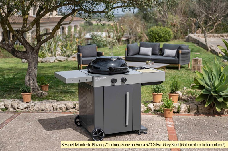 Outdoorchef Blazing Zone + Cooking Zone Kit Plus für Arosa Grey Steel - Retoure