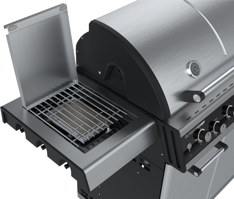 Outdoorchef Dualchef 325 G Gasgrill mit Seitenkocher + 900°C BLAZING ZONE Infrarotbrenner