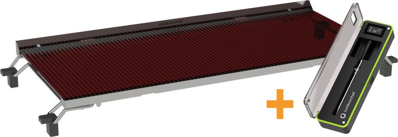 Outdoorchef Steak Set mit Blazinglas® für HEAT Planchagrill C-265 und Easy Check Thermometer Single - Wireless Bluetooth Grillthermometer