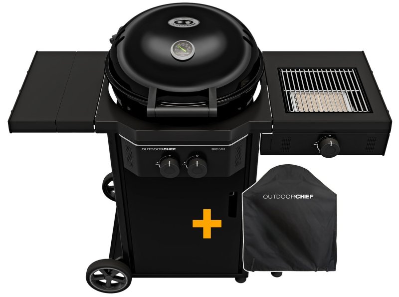 Outdoorchef Gas Kugelgrill Davos 570G Pro mit 900°C Blazing Zone (Infrarotbrenner) & Abdeckhaube