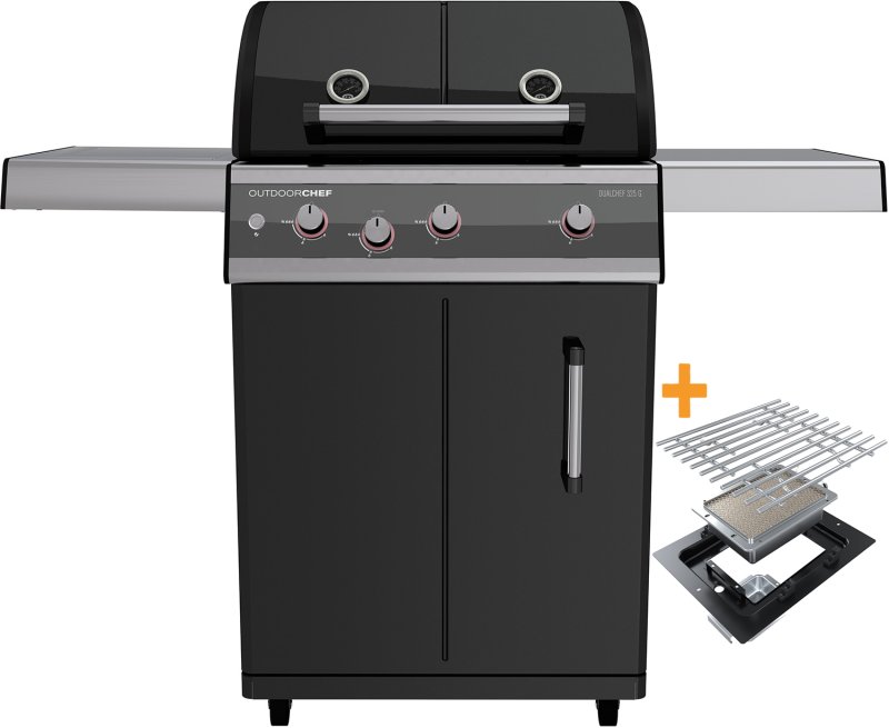 Outdoorchef Dualchef 325 G Gasgrill mit Seitenkocher + 900°C BLAZING ZONE Infrarotbrenner