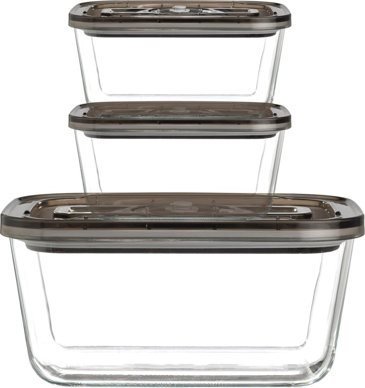 Outdoorchef Easy BBQ Vac Vacubox S/L - 3er Set Vakuumbehälter mit 1 x 1,5 Liter 2 x 500 ml