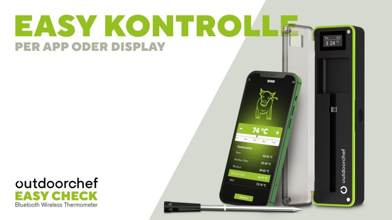 Outdoorchef Easy Check Thermometer Single - Wireless Bluetooth Grillthermometer