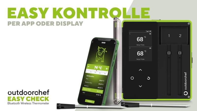 Rösle Gasgrill ALLFLAME Hero 4 - GRILLFÜRST EDITION mit Edelstahlrosten - inkl. Abdeckhaube und Outdoorchef Easy Check Thermometer Dual