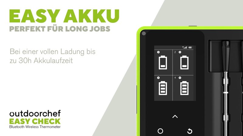 Outdoorchef Easy Check Thermometer Quadro - Wireless Bluetooth Grillthermometer