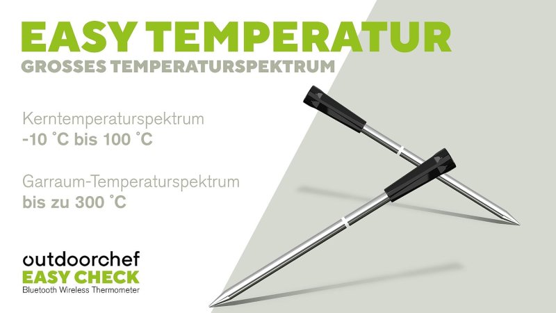 Outdoorchef Easy Check Thermometer Quadro - Wireless Bluetooth Grillthermometer
