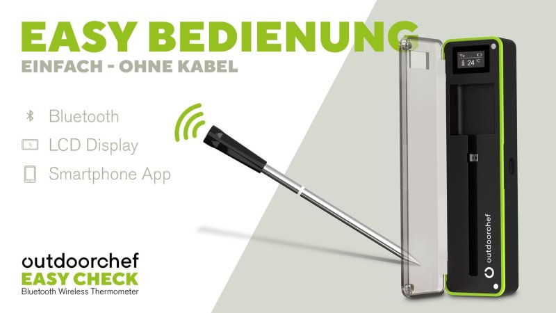 Outdoorchef Easy Check Thermometer Single - Wireless Bluetooth Grillthermometer
