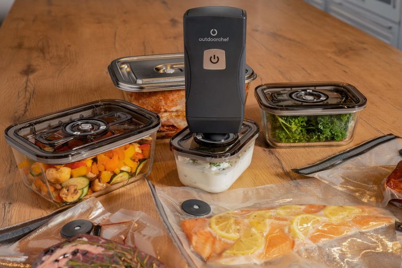 Outdoorchef Easy BBQ Vac Vakuumierer inkl. Starter Set - Kabelloser Einhand-Vakuumierer