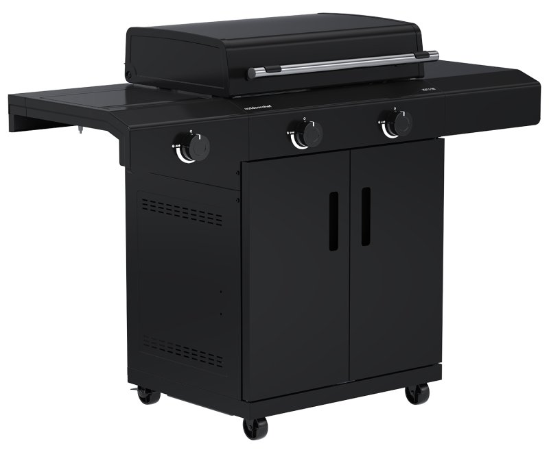 Outdoorchef Power Grillstation HEAT C-265 mit 2 x Blazing Zone und Seitenkocher - inkl. XL Gusseisen Plancha