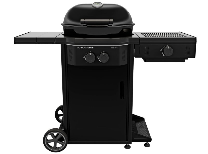 Outdoorchef Gas Kugelgrill Station DAVOS 570 G Pro BZ mit Blazing Zone und 11 kg Gasflaschen-Kit
