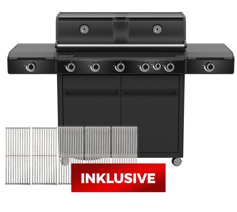 Outdoorchef Gasgrill - Grillstation HEAT X-545 RB - X-DEAL inkl. zusätzlichen Grillfürst Edelstahl Gussrosten (5 Stk.)