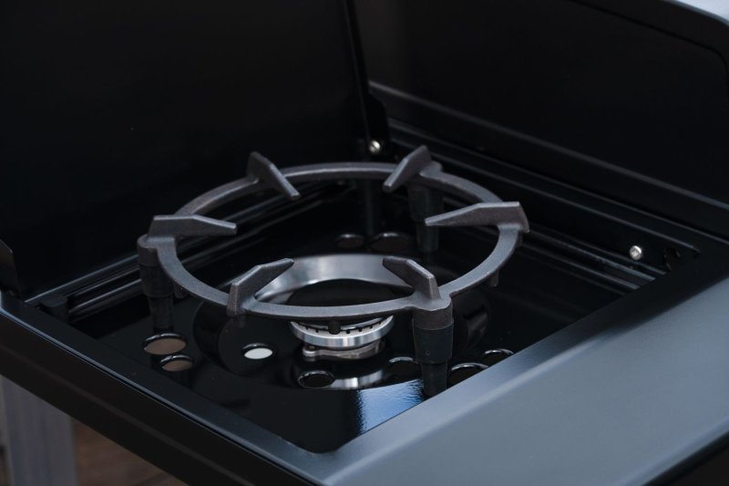 Outdoorchef Power Grillstation HEAT C-265 mit 2 x Blazing Zone und Seitenkocher - inkl. XL Gusseisen Plancha