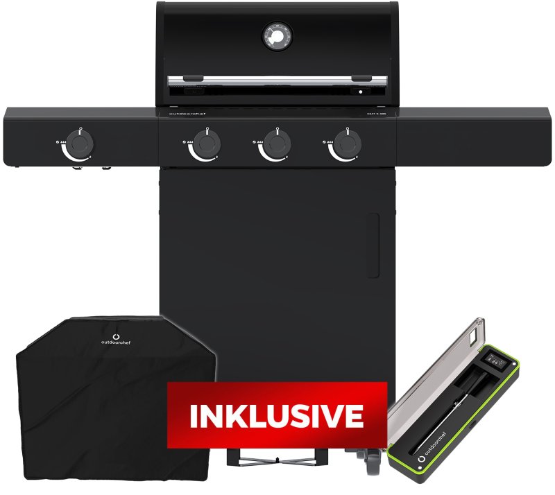 Outdoorchef Gasgrill - Grillstation HEAT C-335 mit Blazing Zone - inkl. Easy Check Thermometer und Abdeckhaube