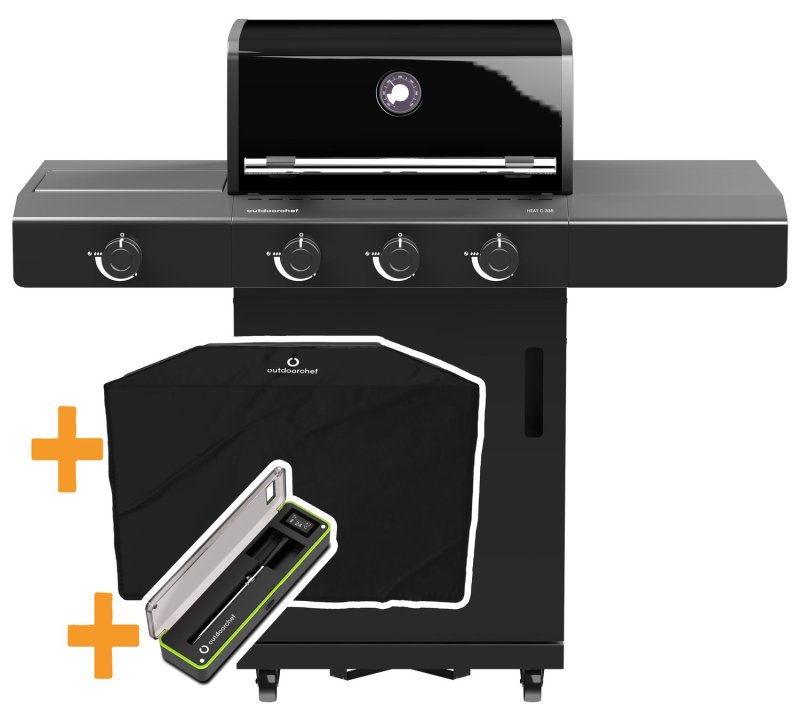 Outdoorchef Gasgrill - Grillstation HEAT C-335 mit Blazing Zone - inkl. Easy Check Thermometer und Abdeckhaube