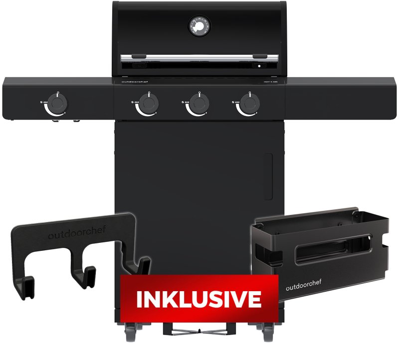 Outdoorchef Gasgrill - Grillstation HEAT C-335 mit Blazing Zone - inkl. Easy Check Thermometer und Abdeckhaube
