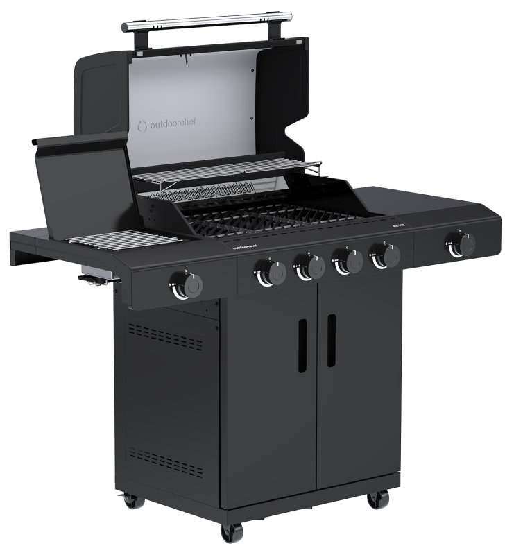 Outdoorchef Gasgrill - Grillstation HEAT C-435 RB mit Blazing Zone und Heckbrenner - inkl. Easy Check Thermometer und Abdeckhaube