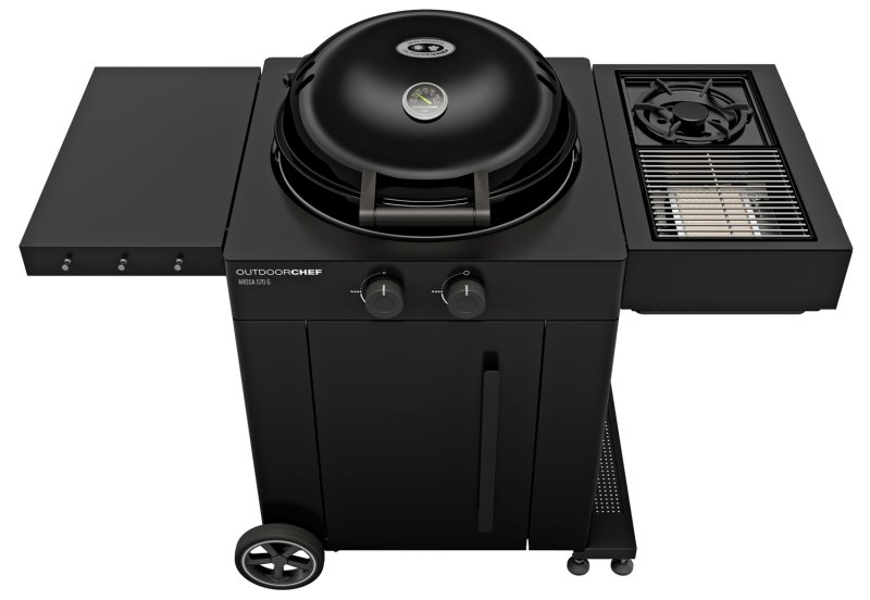 Outdoorchef Gas Kugelgrill Station AROSA 570 G EVO PLUS Black - mit Blazing-/ Cooking Zone - Retourengrill
