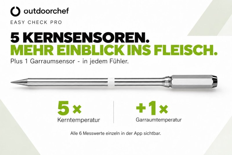 Outdoorchef Easy Check PRO Thermometer Dual - Wireless Bluetooth Grillthermometer - bis 700 °C