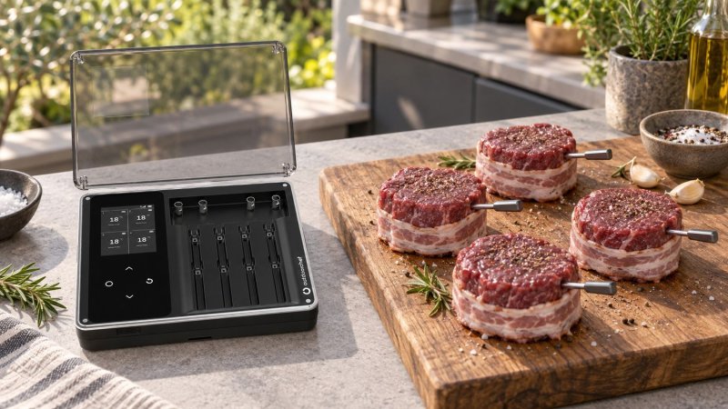 Outdoorchef Easy Check PRO Thermometer Quadro - Wireless Bluetooth Grillthermometer - bis 700 °C