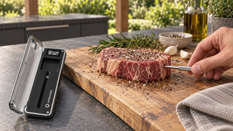 Outdoorchef Easy Check PRO Thermometer Single - Wireless Bluetooth Grillthermometer - bis 700 °C