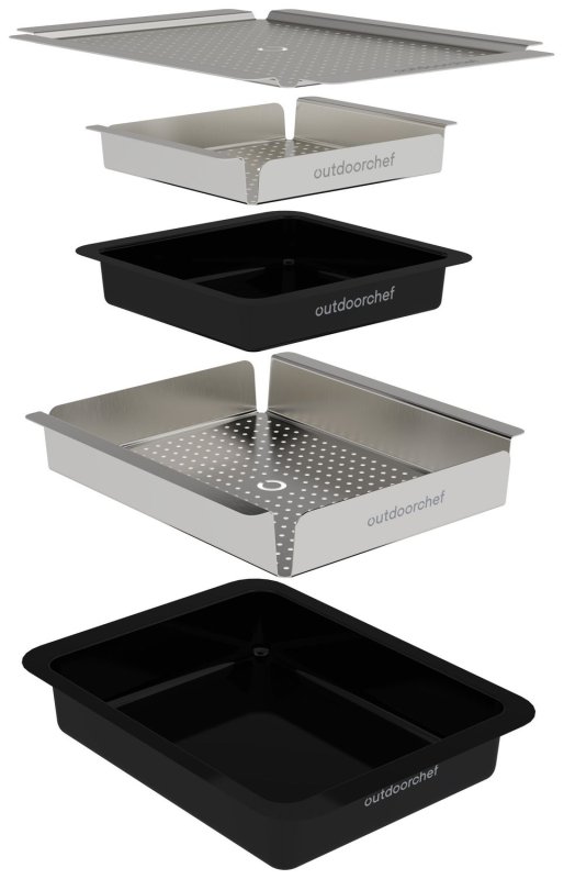 Outdoorchef Grillkorb-Set mit Grillschalen - 5-teilig