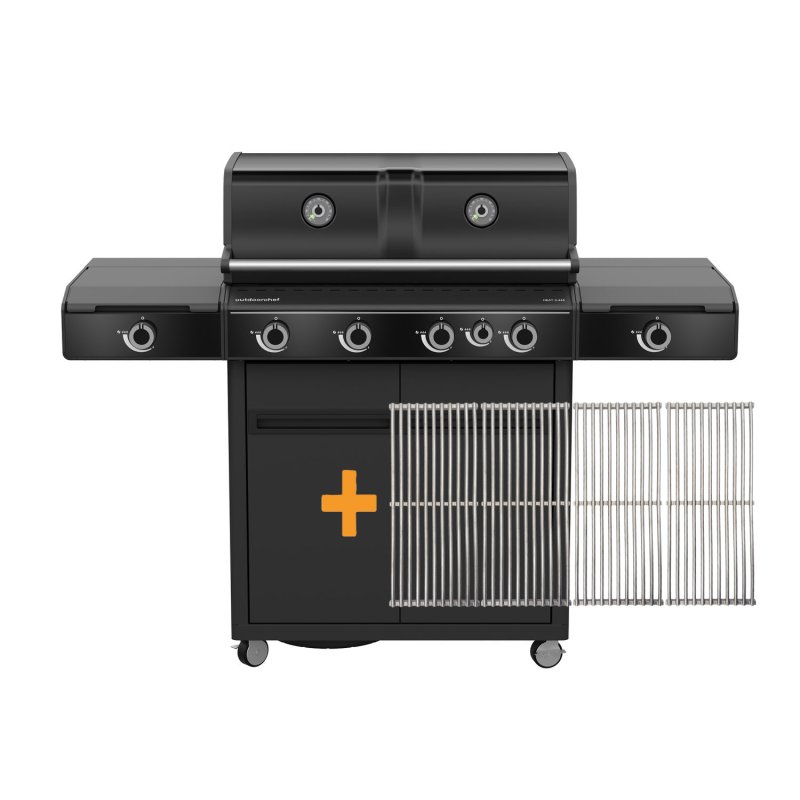 Outdoorchef Gasgrill - Grillstation HEAT X-445 RB - X-DEAL inkl. zusätzlichen Grillfürst Edelstahl Gussrosten (4 Stk.)