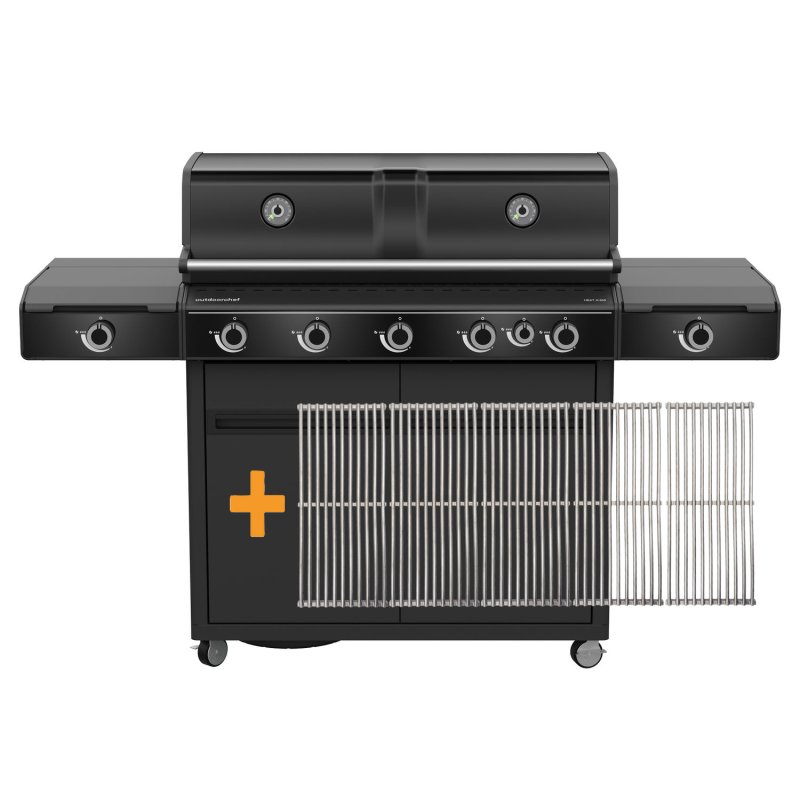 Outdoorchef Gasgrill - Grillstation HEAT X-545 RB - X-DEAL inkl. zusätzlichen Grillfürst Edelstahl Gussrosten (5 Stk.)