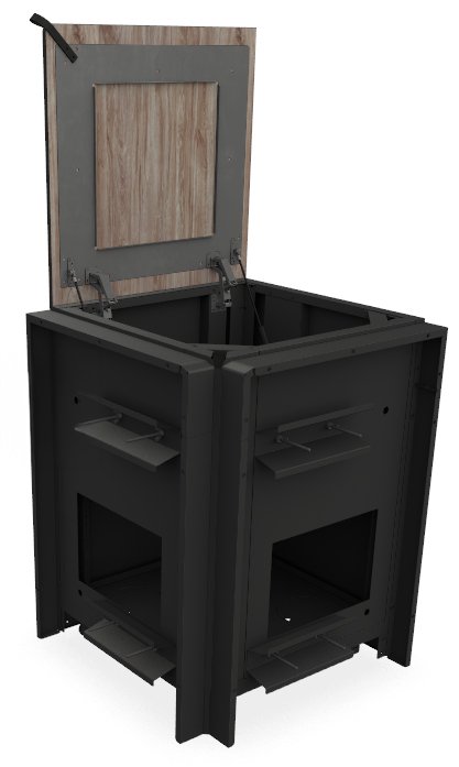 Outdoorchef Eckmodul HEAT mit Stauraumfach - inkl. Arbeitsplatte HPL Holzdekor (Eiche)