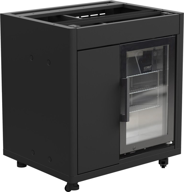 Outdoorchef Kühlschrankmodul HEAT - inkl. CASO BBQ Cooler Black - inkl. Arbeitsplatte Edelstahl