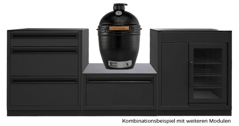 Outdoorchef Kamadomodul HEAT - mit Big Green Egg The Onyx Large Keramikgrill