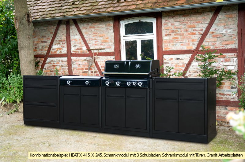 Outdoorchef Gasgrill Grillmodul HEAT X-245 K - mit Blazing- und Cookingzone