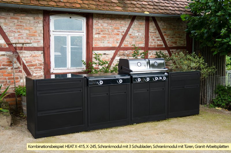 Outdoorchef Gasgrill Grillmodul HEAT X-245 K - mit Blazing- und Cookingzone