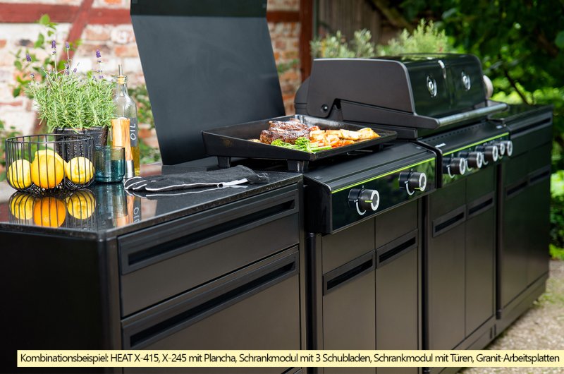 Outdoorchef Gasgrill Grillmodul HEAT X-245 K - mit Blazing- und Cookingzone