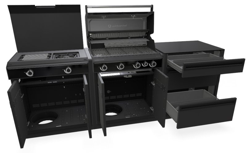 Outdoorchef HEAT Outdoor Küche - STARTERSET 415/245 - inkl. XL Plancha