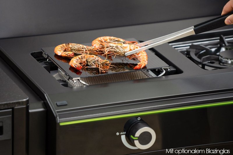 BURN Outdoorkitchen: BURN BBQ Block inkl. Outdoorchef HEAT X-245 und CASO Design Barbecue Cooler 63 Liter